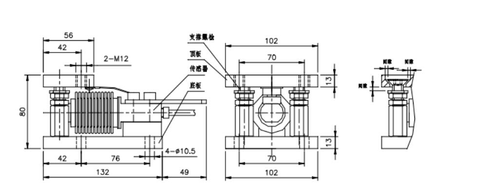 LP7220称重模块安装尺寸